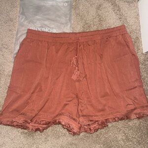 Bloomchic Rust Shorts with Tassel - brand new